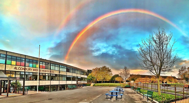 File:Alconbury-mhs-heroes-building-with-rainbow.webp