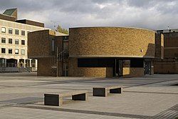 County Main (left) and the Roundhouse (centre)