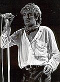 Rod Stewart in concert at the Zénith de Paris on July 10, 1986