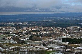 Saint-Jeures seen from the top of the Suc du Mounier