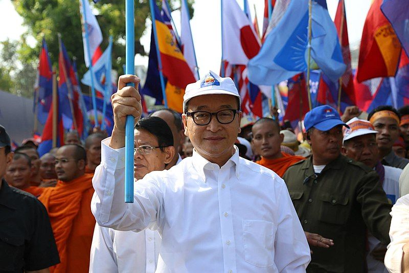 File:Sam Rainsy protest.jpg