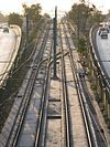 Tracks of the Mashhad Light Rail system under construction in 2008