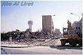 Part of the demolition of the Qatif Castle houses on the street locally known as Al Qas Street.