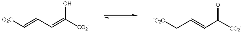 File:4-Oxalocrotonate tautomerase reaction.png