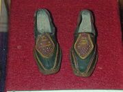 Shoes made from bread by Italian POW during WWII at Eden Camp.