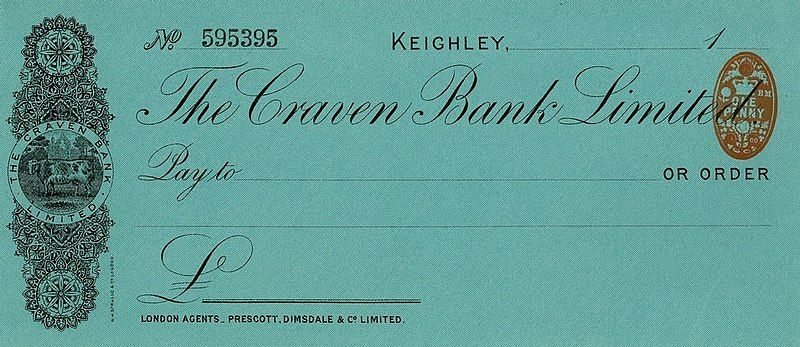 File:Craven Bank cheque.jpg