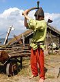 Young "Viking" in "Vikingareservat Foteviken"