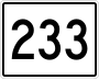 State Route 233 marker