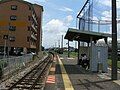 A view of the platform and tracks.