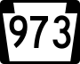 Pennsylvania Route 973 marker