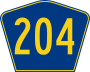 Highway 204 marker