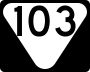 State Route 103 marker