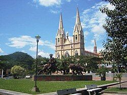 Central square and church