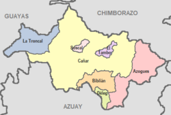 Cantons of Cañar Province