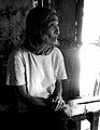 An Ivatan woman inside her house