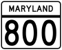 Maryland Route 800 marker