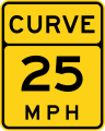 W13-5 Curve speed limit