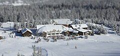 Tilt-Shift Photograph of Madison base at Moonlight Basin