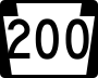 Pennsylvania Route 200 marker