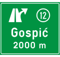 D01 Exit from a highway or a road for motor vehicles