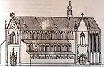 Baroque drawing of the destroyed Cathedral of Zbraslav Monastery, c. 1300