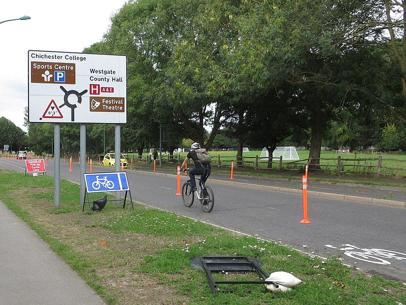 File:Chichester-Ave-De-Chartes-Covid-19-Pop-up-Cyclelane-20200824-with-cyclist.jpg