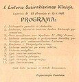 Image 82A flyer with a proposed agenda for the Great Seimas of Vilnius; it was rejected by the delegates and a more politically activist schedule was adopted (from History of Lithuania)