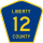 County Road 12 marker