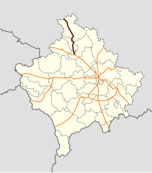 The M22.3 (N22.3) runs in the north and south of Kosovo.