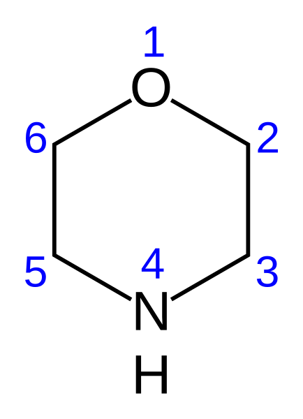 File:Morpholine numbering.svg