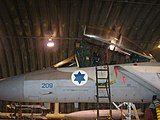 The pilot of an F-15I Ra'am climbs aboard prior to Operation Outside the Box at Hatzerim Airbase