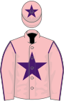 Pink, purple star, purple seams on sleeves, purple star on cap