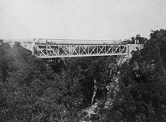 Train Bridge (Steel Viaduct) Connecting the Guajataca Tunnel, Isabela-Quebradillas, Puerto Rico, circa 1904