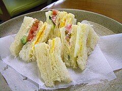 Crustless English sandwiches