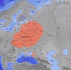 Map of the Kievan Rus′, 11th century