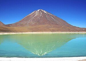 The Licancabur Vulcano and the Green Lake