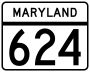 Maryland Route 624 marker