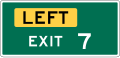 E1-5fP 1 or 2 Digit Left Exit Number (plaque)