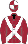 Maroon, white cross sashes, qtd cap