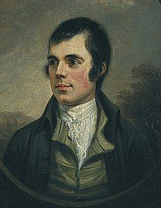 The portrait of Burns, by Alexander Nasmyth, 1787 (detail)