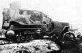 French experimental half-track armoured car Peugeot-Kégresse during testing in 1923