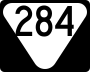 State Route 284 marker