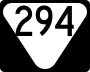 State Route 294 marker