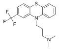 Chemical structure of Triflupromazine.