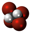 Spacefill model of tetrabromoethane