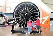 Plane Engine Size Compared to Human Size at Boeing