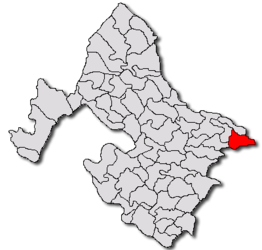 Location in Mehedinți County