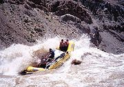 Raft in the Big Drop Rapids, Cataract Canyon