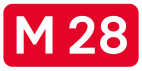 Highway M28 shield}}