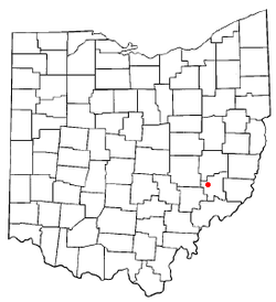 Location of Belle Valley, Ohio